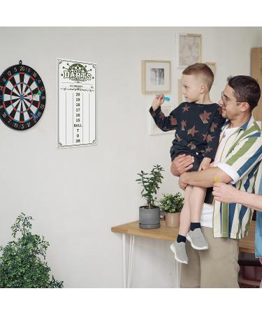 Acrylic Dart Scoreboard Set | 2 Pcs | White and Green | Dry Erase | Cricket and 01 Dart Games | Includes 4 Markers | 15 x 7.8 Inches - Buy Online on SooperMarket.com