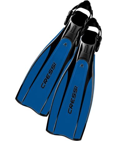 Cressi Lightweight Well-Balanced Open Heel Scuba Diving Fins - Pro Light: made in Italy M/L | US Man 8.5/11 | US Lady 9.5/12 | EU 41/44 Blue