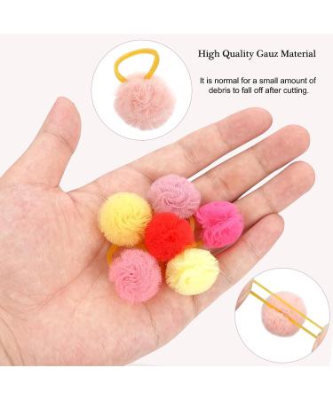 Qearl 48 Pcs Colored Ball Dog Ties Small Dog Bows - Pet Grooming Hair Accessories for Puppy & Cat - Buy Online on SooperMarket.com
