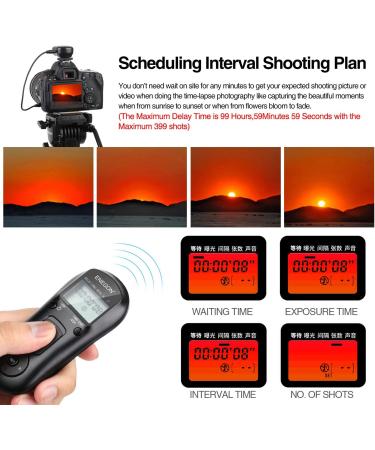 ENEGON Wireless Remote Shutter Release Control Timer for Nikon D5600 D7500 D850 and More Cameras - Buy Online on SooperMarket.com