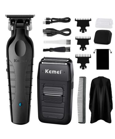 KEMEI Hair Clipper and Shaver Set Professional Cordless Hair Trimmer for Men Electric Beard Trimmers Double foil shavers Barber Clipper Hair Cuttings Kit KM-2299 KM-1102