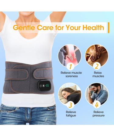 YIAG IVG USB Heated Hip Belt - Infrared Heat Waist Massager for Back & Belly Pain Relief | Lumbar Support & Hot Compress - Buy Online on SooperMarket.com