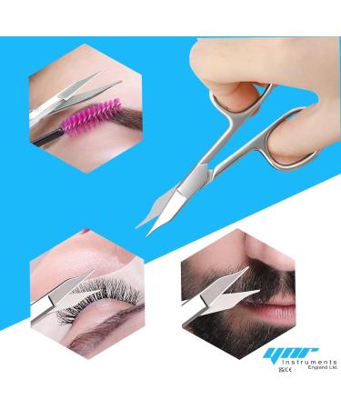 YNR Curved Blade Stainless Steel Cuticle Scissors for Manicure Pedicure - Professional Beauty Grooming Tool for Thick Toenails, Eyebrows, Nose Hair - Men and Women - Buy Online on SooperMarket.com