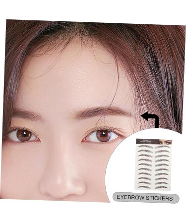 FOYTOKI 9 Sheets Waterproof Eyebrow Stickers Hairlike Eyebrows Brown Imitation Eyebrow 6d Transfer Stickers - Buy Online on SooperMarket.com