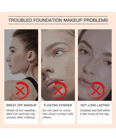 LSxia 2Pcs Liquid Concealer Foundation Set - Waterproof & Moisturizing Ivory Makeup for Full Coverage & All Skin Types - Buy Online on SooperMarket.com