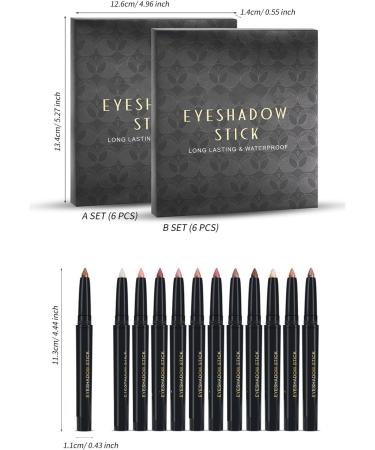 Eyeshadow Pen Collection 6 Colros Creamy Eyeshadow Sticks Long Wear Makeup Set For Women B - Buy Online on SooperMarket.com