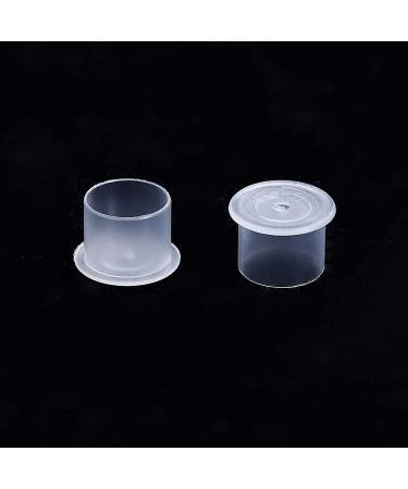 Ink Caps Medium 500pcs White Plastic Disposable Ink Cups with Base | 13mm Size | Makeup Pigment Ink Cap | 500M - Buy Online on SooperMarket.com