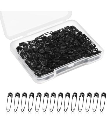 150pcs Safety Pins  19mm Mini Safety Pins for Clothes Metal Safety Pin for Clothing Sewing Handicrafts Jewelry Making (Black)