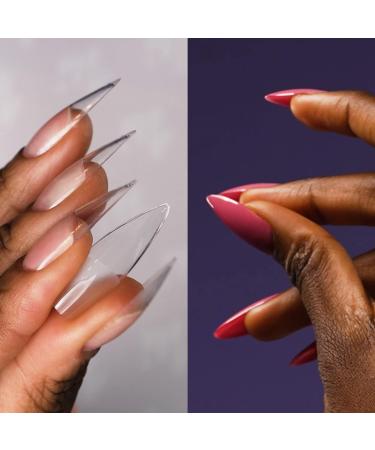 Mylee Fix N Flash Gel Nail Tips Kit - 216pcs Almond, Square, & Coffin Shapes | Full Cover Extensions with Gel Prep Wipes & Nail File - Buy Online on SooperMarket.com
