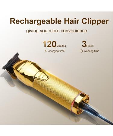 Buy Gold Hair Clippers for Men - Cordless Hair Cutting Trimmer Kit with Guide Combs & Beard Styling Tool - Buy Online on SooperMarket.com