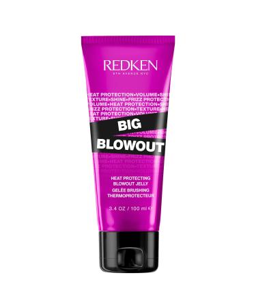 Redken Big Blowout Heat Protection Jelly Serum for All Hair Types | Volume for Fine Hair | Blowdry Gel, 3.4 fl. oz.