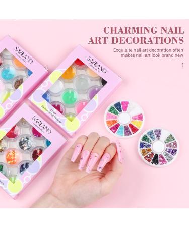 Saviland Professional Acrylic Nail Kit Set - Everything You Need for Beginners and Salon Quality Results - Acrylic Powder, Liquid, Drill, Gel Polish, Tips, and Glue - DIY Home Salon - Buy Online on SooperMarket.com