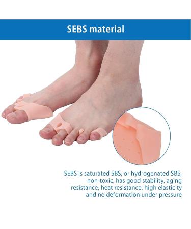 5 Pairs Soft Gel Toe Separator Spacers for Bunion Valgus Correction - Buy Online on SooperMarket.com