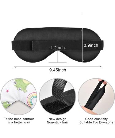 Adjustable Light Blocking Eye Mask for Deep Sleep - Ideal for Travel, Yoga, and Meditation - Breathable & Comfortable - Cartoon Frogs Design - Men and Women - Buy Online on SooperMarket.com