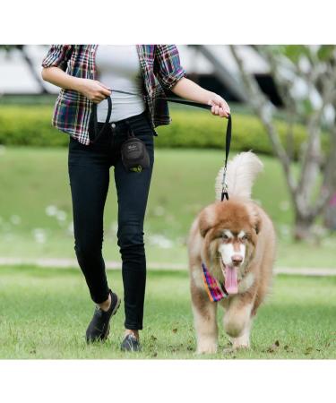FuninCrea Dog Treat Pouch Bag with Poop Bag Dispenser - Oxford Cloth Training Bag for Walking & Travel (Black) - Buy Online on SooperMarket.com