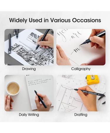 Set of 12 Fine Point Micro Pens for Art Sketching Waterproof Pigment Ink Pens for Manga, Anime, and Scrapbooking - TWOHANDS 20413 - Buy Online on SooperMarket.com