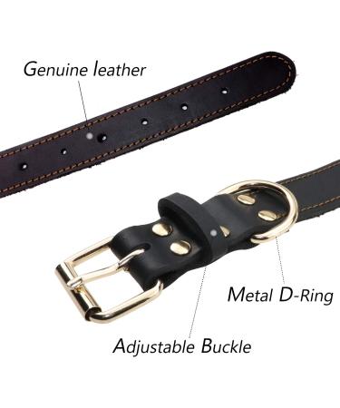 Tagme Personalized Leather Dog Collar - Engraved Name & Phone Number for Medium & Large Dogs - Black L (1 Pack) - Buy Online on SooperMarket.com