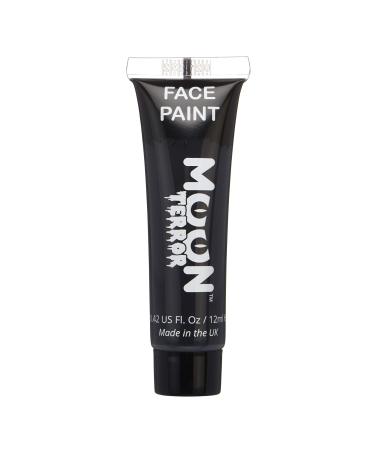 Halloween Face Paint Body Paint by Moon Terror | Midnight Black | SFX Make up Special Effects Make up | 12ml