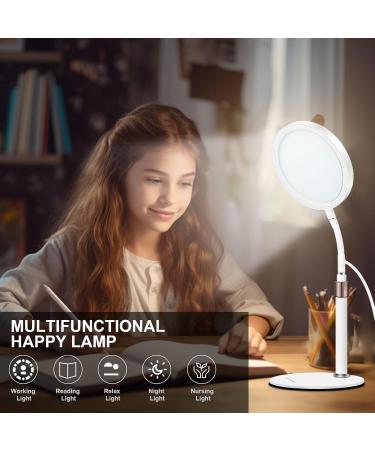 Happy Lamp 10000 Lux Desk Sun Lamp with 360 Adjustable Gooseneck & 3 Colors & 10 Brightness Levels for Reading/Office/Home small - Buy Online on SooperMarket.com