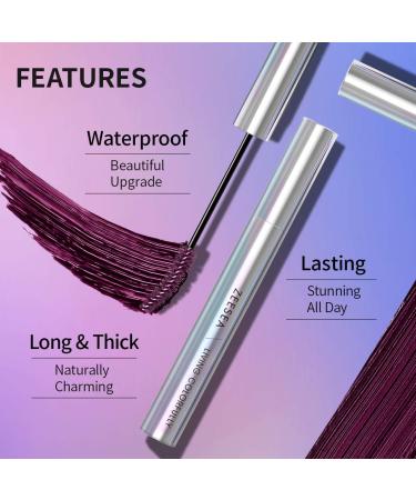 ZEESEA Diamond Series colorful Mascara Waterproof Long Lasting 7ml(Dark Raspberry) - Buy Online on SooperMarket.com