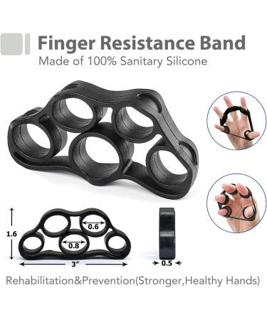 Grip Strength Trainer Kit: Hand Trainer Finger & Wrist Coach Forearm Training Equipment - Gyroball Gray & Black for Stress Relief - Buy Online on SooperMarket.com