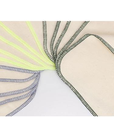 Organic Cotton Flannel Hubs - 15 Pack Baby Washcloths | Eco-Friendly Multi-Way Replacement for Wet Wipes - 21x21 cm Washable Mini Towels - Buy Online on SooperMarket.com