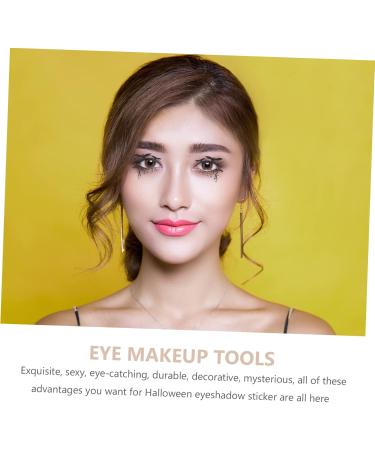 FOYTOKI 8 Pairs Halloween Eyeliner Stickers Hollow-out Eyeshadow Stickers Eye Line Strip Black Pvc - Buy Online on SooperMarket.com
