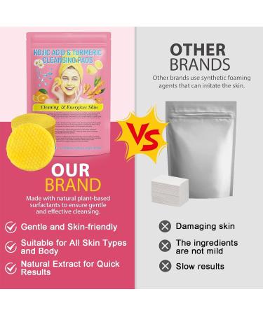 2024 Turmeric Cleansing Pads | Gentle Face & Body Scrub with Vitamin B5 & C | 2 Packs of 40 Pcs - Balance Skin Oil & Hydration - Buy Online on SooperMarket.com