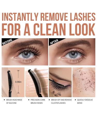 10ML Eyelash Glue Remover for Cluster Lashes | DIY Eyelash Extension Kit with 144 Pcs Thin Band Lash Clusters for Super Hold - Buy Online on SooperMarket.com