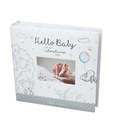 Baby First Photo Album 4x6'' 200 Photos memo White Unisex Birthday Christening