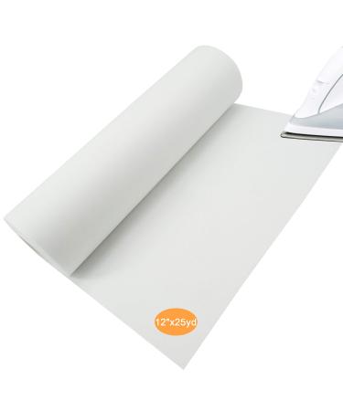 New brothread Fusible Iron on Tear Away Machine Embroidery Stabilizer Backing 12" x 25 Yd roll - Medium Weight 1.8 oz - 3 Options - Tear Away/Cut Away/No Show Mesh Tearaway