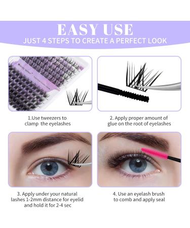 Individual Lashes 0.07mm Cluster D Curl 12-16mm Mixed Long Eyelashes Extension Kit - Buy Online on SooperMarket.com