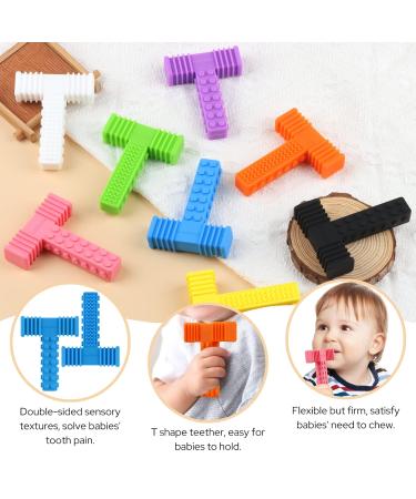 Nearbyme 2 Pack Silicone Sensory Chew Sticks for Autistic ADHD Baby Nursing - Pink Purple - Buy Online on SooperMarket.com