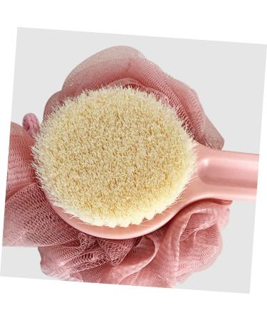 Healeved Bath Scrubber - Pink Handle Bath Brush Shower Sponge - Buy Online on SooperMarket.com
