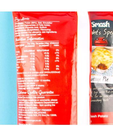 Batchelors Smash Instant Mashed Potato 6 x 176g - Original Flavor | Quick & Easy Meal Option - Buy Online on SooperMarket.com