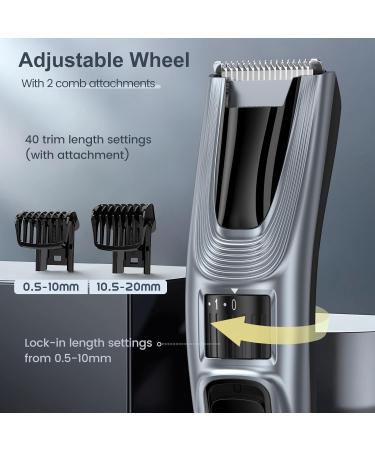 Men's Beard Trimmer - Cord/Cordless 40 Length Settings Rechargeable with Steel Blades - Precision Mustache & Facial Hair Trimmer for Men - Buy Online on SooperMarket.com