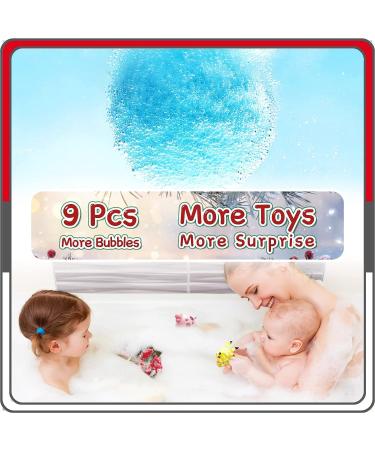 Supbec Organic Bath Bombs for Kids - 9 Pcs 2.9 OZ Gift Set with Surprise Inside, Rich in Essential Oils, Fizzy & Moisturizing, Ideal Easter Gift - Buy Online on SooperMarket.com