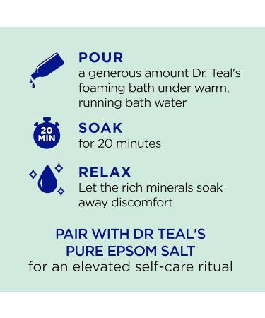 Dr Teal's Foaming Bath with Pure Epsom Salt | Glow & Hydrate Formula with Ceramides & Avocado Oil - 34 oz (Pack of 4) - International Shipping Available - Buy Online on SooperMarket.com