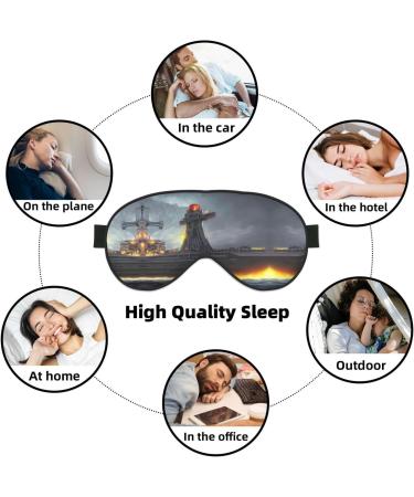 SSIMOO Giant Nuclear Ship Sleep Eye Mask | Breathable Travel Eye Patch for Relaxation - Black - Buy Online on SooperMarket.com