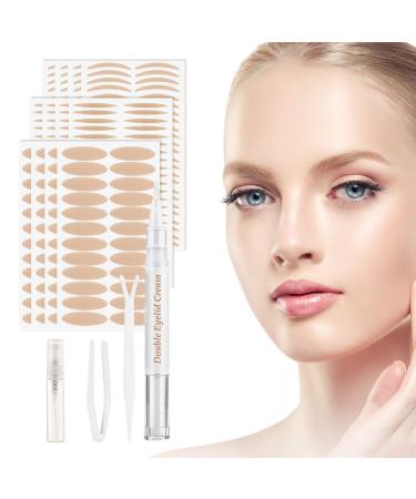 Eyelid Tape, 480 PCS Eyelid Lifter Strips, Eye Lid Lift Tape and Lifting Cream, Instant Eyelid Correcting Strips for Heavy Droopy Eyelids Uneven Mono-Eyelids