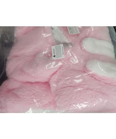 Newborn Baby Cartoon Bear Snowsuit Winter Coat Fleece Hooded Romper Jumpsuit 6-9 Months - Pink Rabbit - Buy Online on SooperMarket.com