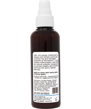 argentum plus Silver-MSM Rosacea Face Cream 100 ml | Light non-fragranced moisturizing cream for rosacea and redness prone skin - Buy Online on SooperMarket.com