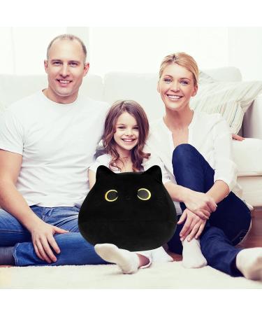 KOMUNJ Black Cat Plush 30cm - Soft Stuffed Animal Toy for Kids & Adults | Cute Cat Pillow Gift for Valentines & Birthday - Buy Online on SooperMarket.com