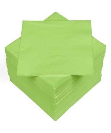 HEKU 100 single-colored napkins 3-layer 33x33cm i Uniform quality for events & gastronomy I practical 5-pack I highly absorbent and stylish light green