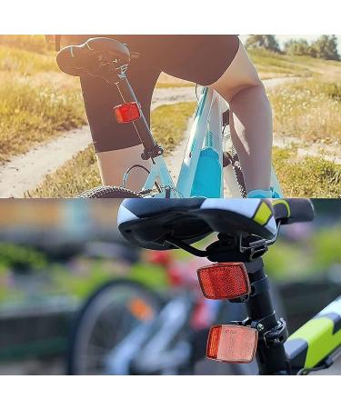 6 Pcs Bike Reflectors Front Rear Kit - Mountain Bike Safety Warning Accessories for Night Cycling - Orange Handlebar Seatpost Reflectors - Buy Online on SooperMarket.com