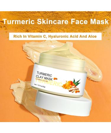 Turmeric Dark Spot Masks Acne Treatment Hyperpigmentation Treatment Contain Turmeric Vitamin C and Kaolin Clay Deep Cleansing and Reduce Acne Dark Spots Face Masks Skincare. - Buy Online on SooperMarket.com