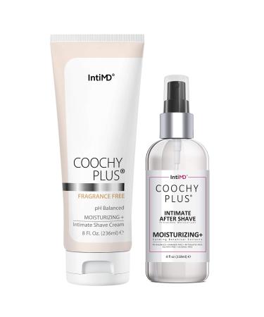 Coochy Plus Intimate Shaving Complete Kit - FRAGRANCE FREE & After Shave Protection Soothing Moisturizer Mist – Antioxidant Formula Prevents Razor Burns, Itchiness & Ingrown Hairs
