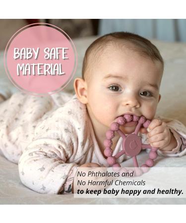 2-Pack Silicone Sensory Teething Rings for Babies | BPA & Phthalate-Free Chew Toys | Princess Color - Buy Online on SooperMarket.com