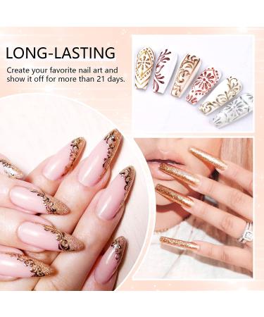 Saviland Metallic Gel Nail Polish Set - 6 Colors | Soak Off UV LED Glitter Nail Art Kit - Buy Online on SooperMarket.com