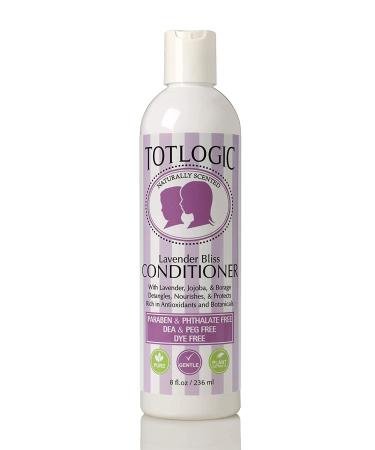 TotLogic Kids Baby Safe Conditioner 8 oz - Lavender Bliss with Natural Jojoba Oil - No Phthalates, Parabens, or Sulfates - Buy Online on SooperMarket.com
